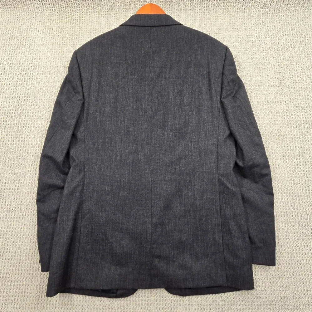 J.Crew Thompson Flex Wool Blazer 40R Charcoal Gray Two Button Suit Jacket Mens